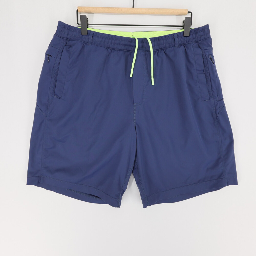 Birddogs Shorts Mens XXL Blue Built In Liner Athletic Gym Drawstring Pockets
